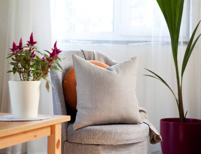Natural Linen Euro Sham & Decorative Pillow Cover - Custom Size Cushion - image 1