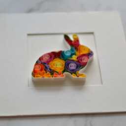 Easter Bunny - Ester Gift Bunny Art Personalized Animal Wall Decor -Kids Happy Flower Shape - thumbnail 4