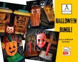 Plans For Jack O Lantern, Coffin Candy Box & Halloween Decorations Bargain Bundle