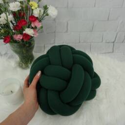 "Large Knot Pillow Scandinavian Baby Nursery Decor - 13.78""x13.78" - thumbnail 1