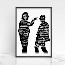 Bottom Quotes Poster, A4 Print, High Quality Wall Art, Rik Mayall, Eddie & Richie, Ade Edmondson, Tv Show Poster - thumbnail 1
