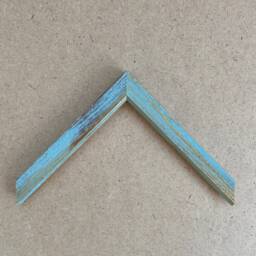 Shabby Chic Photo Frame, Blue & Gold Painted Wood, Made To Order - thumbnail 2