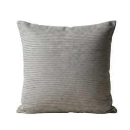 Handmade Silver Corduroy Cushion Covers - 18x18 - thumbnail 2
