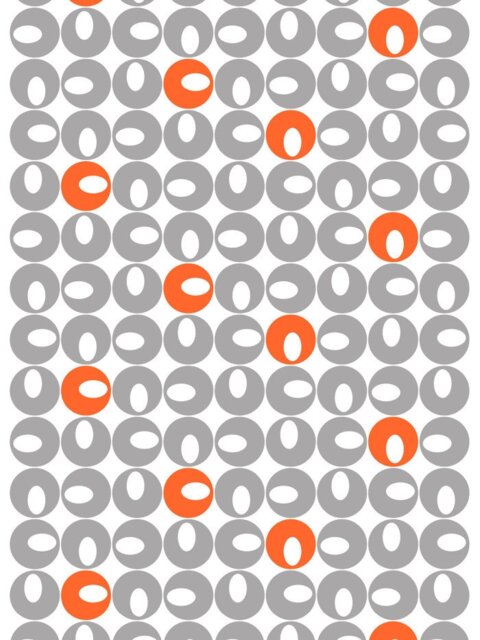 Curtain Panel White Grey Orange Rounds Spotlights Modern Scandinavian Decor Cafe Curtain Kitchen Valance , Table Linen Great Gift