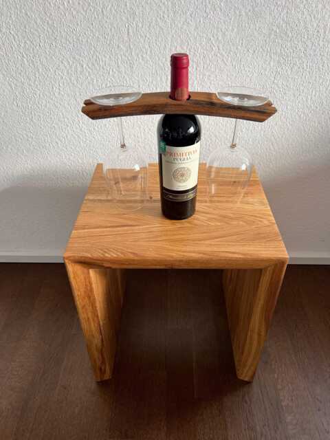 Balancing Wine Bottle & Glass Holder, Floating Newly Weds Or Engaged Gifts For Couple, New Home Gift - image 1