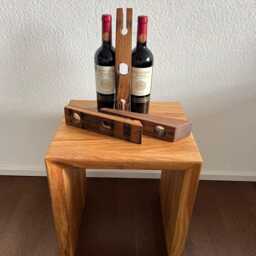 Balancing Wine Bottle & Glass Holder, Floating Newly Weds Or Engaged Gifts For Couple, New Home Gift - thumbnail 3
