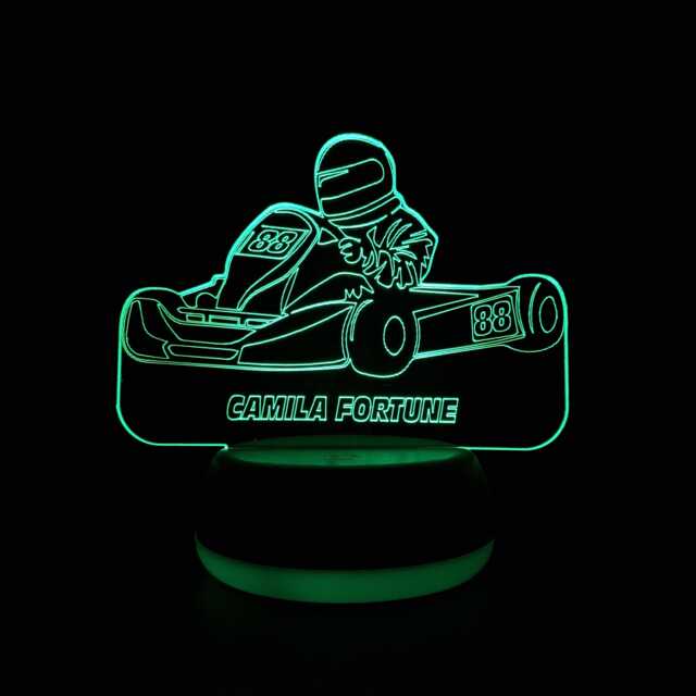 Personalised Go Kart Led Night Light, Gift, Lover Gifts For Kids, Lights, Bedroom Light - image 1