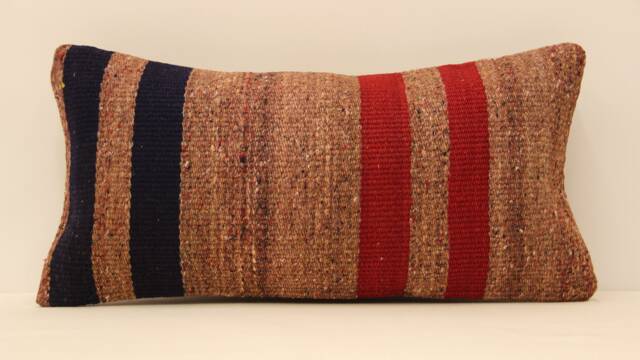 Pillow Cover - Classic Stripe -Sofa -Ticking -Blue&red- Cotton -Decorative -10x20 Feet- 4Yef-163 - image 1