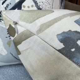 Mirren Floral Cushion Cover Purple Green Blue John Lewis Designer Fabric Double Sided Handmade Luxury Pillow Made in UK - thumbnail 4