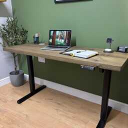 Rustic Standing Office Desk - Adjustable Height - thumbnail 2