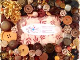 Earth Toned Button Frame in Browns ~ Rustic Decor Woodsy Outdoorsy Gift For Her ~Gift Him Boho 4x6 Photo - thumbnail 1