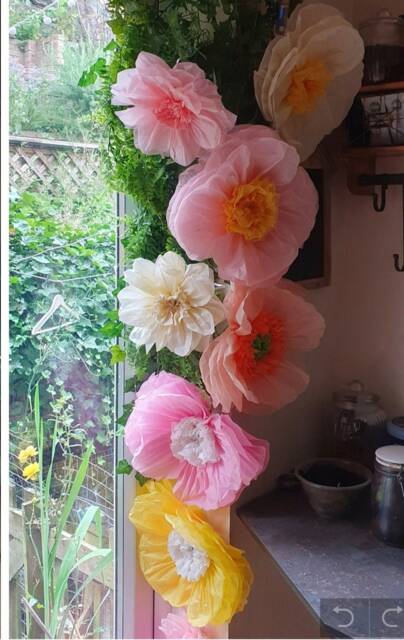 Paper Flower, Nursery, Bedroom Wall, Wall Art, Birthday Party, Wedding, Babyshower Decorations - image 1