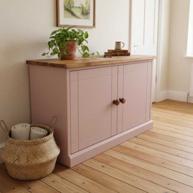 Handmade Shoe Bench Cupboard With Adjustable Storage Shelves. Rack Hallway Cabinet - image 1