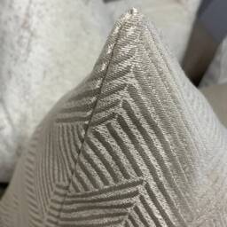 Esher Luxury Textured Geometric Pale Gold Cushion Pillow Cover For Sofa Bed Or Throw. Designer Fabric High Quality Handmade - thumbnail 2