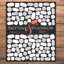 Personalized Wedding Guestbook Poster Interactive Art Print, 105 Guest Sign in - 20x24 - thumbnail 2
