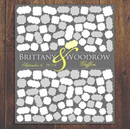 Personalized Wedding Guestbook Poster Interactive Art Print, 105 Guest Sign in - 20x24 - thumbnail 1