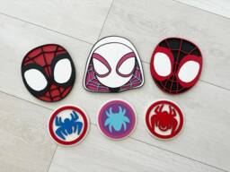 Wooden Spidey & His Amazing Friends Masks/Heads Icons Wall Hanging Boys Girls Bedroom Decor - thumbnail 1