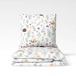Woodland Fox Bedding, Duvet Covers, Fitted Sheets, Foxes & Rabbit Kids Baby Decor, Childrens Decor - thumbnail 2
