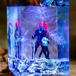 Preorder Robert Robertson Resin Lamp - Dispatch Inspired Led Diorama Light - Gamer Desk Handcrafted Indie Gaming Room Decor - thumbnail 4