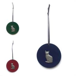 Cat Hanging Disk Decoration - British Shorthair Mum Christmas Ornament Owner Unique Decor - thumbnail 4