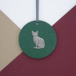 Cat Hanging Disk Decoration - British Shorthair Mum Christmas Ornament Owner Unique Decor - thumbnail 2