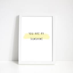 You Are My Sunshine Print Watercolour Nursery Wall Art - Unframed - thumbnail 2