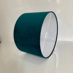 New Hq Modern Teal Soft Velvet Table & Ceiling Lamp Shade Pendant Multi Sizes & Drum, Hexagon, Rounded Square, Tapered - thumbnail 4