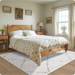 Authentic White & Black Moroccan Rug, Shag Custom Made Carpet, Large Area Berber Rug - thumbnail 2