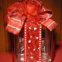 Lighted Glass Block, 50 Lights, Interchangeable Bows, Valentine Day, Easter, 4Th Of July, Christmas, Decorative Glass Cube, Night Lighting - thumbnail 3