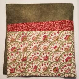 Sage, Red & Pink Floral Trim Standard/Queen Pillowcase - thumbnail 2