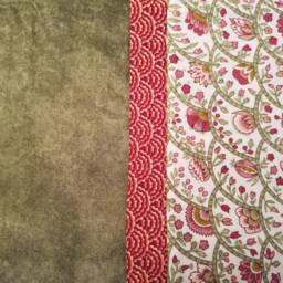 Sage, Red & Pink Floral Trim Standard/Queen Pillowcase - thumbnail 3
