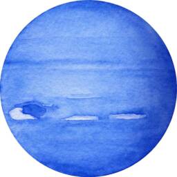Planet Neptune Watercolor Wall Decal Sticker Solar System Mural Outer Space Art Removable Peel & Stick Fabric - thumbnail 3