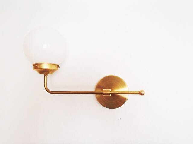 Modern Wall Sconce - Globe Shade Contemporary Minimalist Bathroom Lighting Vanity Bedside Entryway Kitchen Ul Listed - image 1
