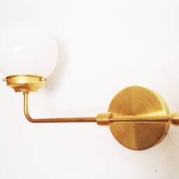 Modern Wall Sconce - Globe Shade Contemporary Minimalist Bathroom Lighting Vanity Bedside Entryway Kitchen Ul Listed - thumbnail 3