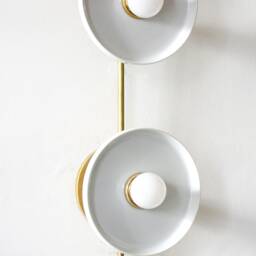 Mid Century Modern Quattro White Porcelain Sconce Light Unique Ceramic Fixture Vanity Wall Entry Lighting - thumbnail 4