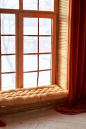 Bench Cushion, Seating Floor Cushion, Window Seat Reading Nook French Sofa Cushion - thumbnail 1
