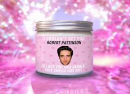 Robert Pattinson Scented Soy Wax Candle Funny Novelty Gift - thumbnail 1