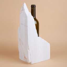 Handmade Dolomite Marble Wine Bottle Holder Unique Rack - thumbnail 4