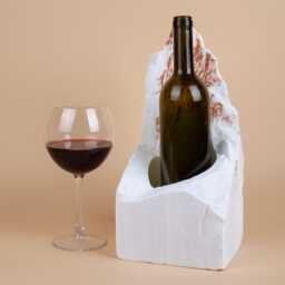 Handmade Dolomite Marble Wine Bottle Holder Unique Rack - thumbnail 1