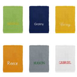 Personalised Custom Embroidered Towels - Chevron Design 100% Cotton Towels, Super Soft & Water Absorbent Quality - thumbnail 1