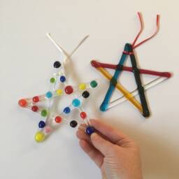 Fused Glass Star Decoration, Christmas Glass Star Cornish Fused - thumbnail 2