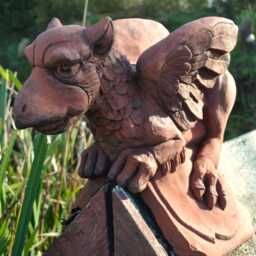 Large Griffin Roof Finial 90 Degree Angled Ridge Tile - thumbnail 4