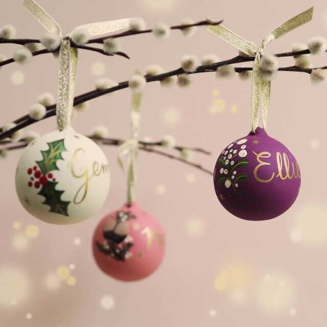 Personalised Festive Foliage Bauble Gift - image 1