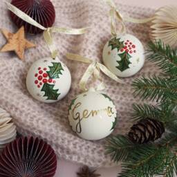 Personalised Festive Foliage Bauble Gift - thumbnail 2
