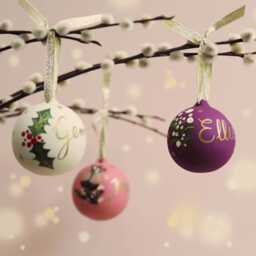 Personalised Festive Foliage Bauble Gift - thumbnail 1