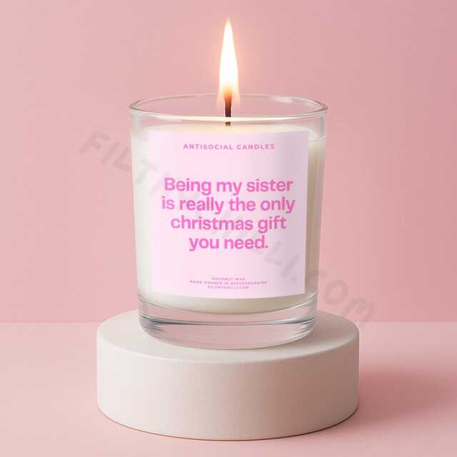 Funny Sister Christmas Gift Candle, Family Secret Santa, Scented ??? - image 1