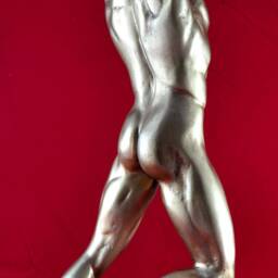 Atlas Holder Of The Sky Greek Statue Figure New Patina Gold New 22 Inches - thumbnail 3