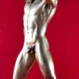 Atlas Holder Of The Sky Greek Statue Figure New Patina Gold New 22 Inches - thumbnail 4