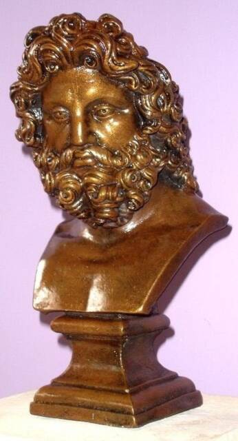 Greek Roman Art Zeus Bust Home Decor Sculpture Statue Antique Reproduction - image 1