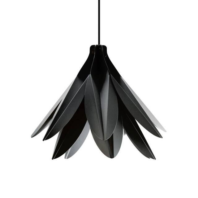 Lotus Flower Light Shade, Black Lampshade, Modern Pendant Lighting, Made in UK - image 1